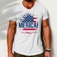Merica S Vintage Usa Flag Merica Tee Men V-Neck Tshirt