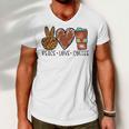 Peace Love Coffee Men V-Neck Tshirt