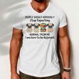 People Should Seriously Stop Expecting Shirt Pug Lovers Autism Awareness Month Shirts Men V-Neck Tshirt