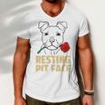 Pitbull Love I Love My Cute Pitbull 785 Shirt Men V-Neck Tshirt