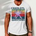 Retro I Axolotl Questions Funny Cute Axolotl Men V-Neck Tshirt