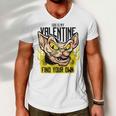 She Is My Valentine Cat Men V-Neck Tshirt