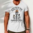 Skeleton When You’Re Dead Inside But It’S Pumpkin Spice Season Skeleton Fall Pumpkin Spice SeasonMen V-Neck Tshirt