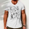 Space Dogs Men V-Neck Tshirt