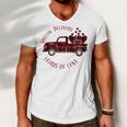 Special Delivery Valentines Car Red Plaid Men V-Neck Tshirt