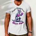 Tough Kangaroos Wear Pink In Support Of Breast Cancer Awareness Men V-Neck Tshirt