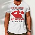 Veterans Day Gifts Peace Has Victories But It Takes Brave Men And Women Men V-Neck Tshirt