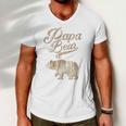 Vintage Papa Bear Dad Fathers Day Father Gift Tee Men V-Neck Tshirt