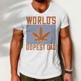 Worlds Dopest Dad Fathers Day Gift Men V-Neck Tshirt