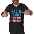4Th Of July S For Men Faith Family Friends Freedom Men V-Neck Tshirt