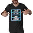 Asian Trans Lives Matter Lgbtq Transsexual Pride Flag Men V-Neck Tshirt