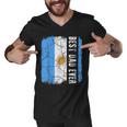 Best Argentinian Dad Ever Argentina Daddy Fathers Day Men V-Neck Tshirt