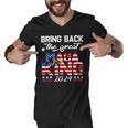 Bring Back The Great Maga King 2024 4Th Of July Trump 2024T President Trump Tee Republican Anti Biden Men V-Neck Tshirt