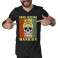 Ewings Sarcoma Warrior Skull Women Vintage Yellow Ribbon Ewings Sarcoma Ewings Sarcoma Awareness Men V-Neck Tshirt