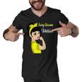 Ewings Sarcoma Warrior Strong Women Yellow Women Ewings Sarcoma Ewings Sarcoma Awareness Men V-Neck Tshirt