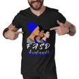 Fasd Awareness Blue And Grey Women Fetal Alcohol Spectrum Disorder Fetal Alcohol Spectrum Disorder Awareness Men V-Neck Tshirt