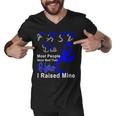 Fasd Dad Most People Never Meet Their Hero I Raised Mine Blue And Grey Ribbon Fetal Alcohol Spectrum Disorder Fetal Alcohol Spectrum Disorder Awareness Men V-Neck Tshirt