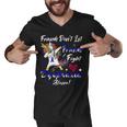 Friends Dont Let Friends Fight Dyspraxia Alone Blue Ribbon Unicorn Dyspraxia Dyspraxia Awareness Men V-Neck Tshirt