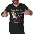 Friends Dont Let Friends Fight Limb Loss Alone Unicorn Grey Ribbon Limb Loss Limb Loss Awareness Men V-Neck Tshirt