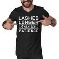 Funny Lashes Longer Than My Patience Men V-Neck Tshirt