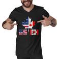 Happy Canada Day Usa Pride Us Flag Day Useh Canadian Men V-Neck Tshirt