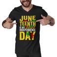 Juneteenth Is My Independence Day 1865 African American Men V-Neck Tshirt