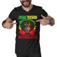 Juneteenth Is My Independence Day African Flag Black History Men V-Neck Tshirt