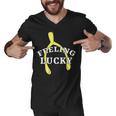 Lucky Turkey Wishbone Vintage 10 Shirt Men V-Neck Tshirt