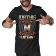 Mathis Blood Run Through My Veins Name V6 Men V-Neck Tshirt