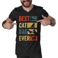 Mens Best Cat Dad Ever Funny Fathers Day Gifts 461 Trending Shirt Men V-Neck Tshirt