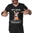 My Dog Could Shit A Better President Corgi Lover Anti Biden V2 Men V-Neck Tshirt