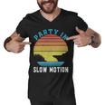 Party In Slow Motion Vintage Funny Boating Boating Gifts Men V-Neck Tshirt