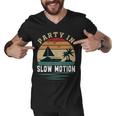 Party In Slow Motion Vintage Funny Boating Boating Gifts Men V-Neck Tshirt