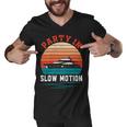 Party In Slow Motion Vintage Funny Boating Boating Gifts Men V-Neck Tshirt