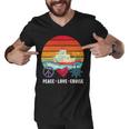 Peace Love Cruising Family Cruise Vacation Matching Gift V2 Men V-Neck Tshirt