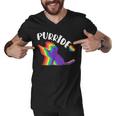 Purride Gay Pride Cat Pride Cat Cat Lgbtq Men V-Neck Tshirt