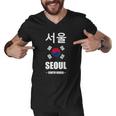 Seoul Kpop Korean Pop South Korea Gift Men V-Neck Tshirt