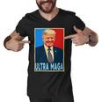 Ultra Maga President Donald Trump Gift Men V-Neck Tshirt