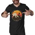 Vintage Retro Rock Climber 161 Shirt Men V-Neck Tshirt