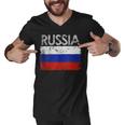 Vintage Russia Russian Flag Pride 500 Trending Shirt Men V-Neck Tshirt