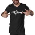 Vintage Shark Silhouette Hammerhead Shark Tiger Shark Heart 158 Trending Shirt Men V-Neck Tshirt