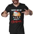 Wake Me Up When Its Christmas 819 Shirt Men V-Neck Tshirt