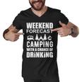 Weekend Forecast Camping With A Chance 21 Shirt Men V-Neck Tshirt