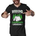 Weekend Forecast Camping With A Chance Of Drinking Funny Men V-Neck Tshirt