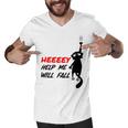 Black Cat Sayes Hey Cat Sayes Hey Men V-Neck Tshirt