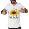 Brain Aneurysm Awareness Faith Hope Love Men V-Neck Tshirt