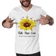 Brain Cancer Awareness Faith Hope Love Men V-Neck Tshirt