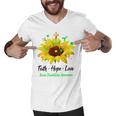 Brain Disabilities Awareness Faith Hope Love Men V-Neck Tshirt