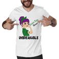 Cerebral Palsy Warrior Strong Women Green Ribbon Cerebral Palsy Cerebral Palsy Awareness Men V-Neck Tshirt