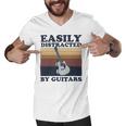 Easily Distracted By Guitars Quote For A Guitar Player Racerback Men V-Neck Tshirt